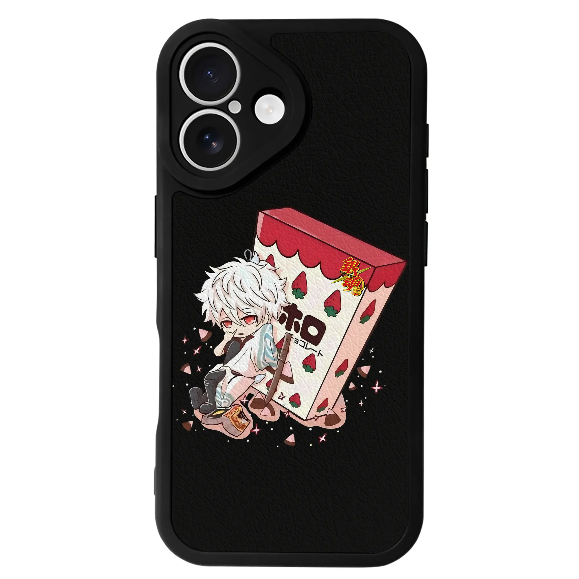 銀魂 グッズ 坂田 銀時 - IPhone 16シリーズ対応 ・ シリコンスマホケース ・ レザー調 ・ 高精度フィット ・ 耐衝撃 ・ ワイヤレス充電対応 ・ 精密カット